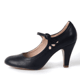 thumbnail image 2 of J. Adams Pixie Mary Jane Pumps - Retro Vintage High Heels - Comfortable Oxford Dress Shoes for Women with Ankle Strap, 2 of 7
