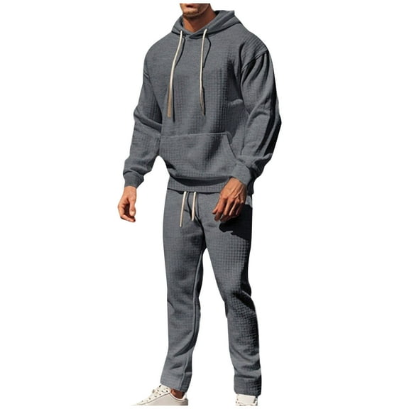 Aofany Two Piece Tracksuit Set Long Sleeve Sweatsuits & Pants Casual Outfits Men's Sports Tracksuits Pullover Hoodies Sweatpants Fall Winter Suit