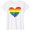 White, variant on Rainbow Flag Colored Heart LGBTQ+ Lesbian Pride Vintage Gift T-Shirt