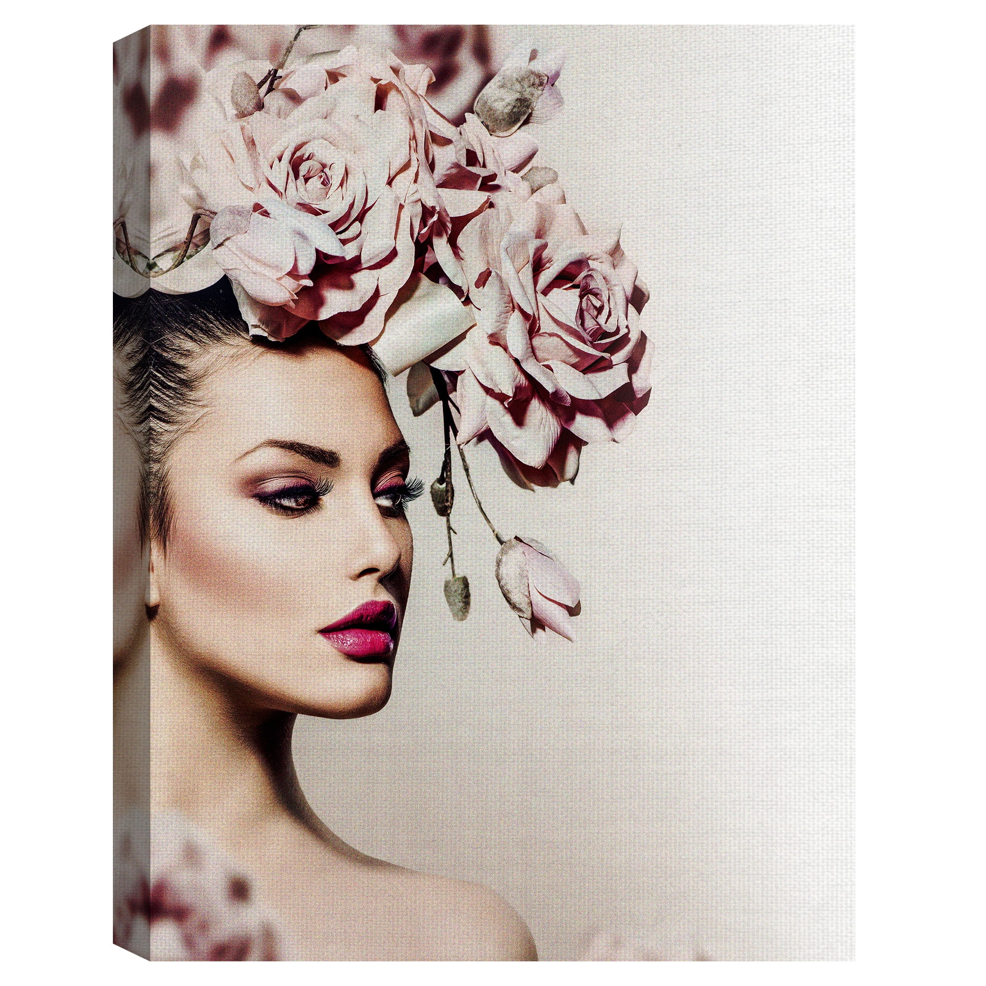 Masterpiece Art Gallery Rose Headdress Portrait By Incado Canvas Art Print 30" x 40"
