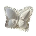 thumbnail image 3 of Dualoai Butterfly Shaped Pillow Breathable Crafts Sofa Cushion for Couch Sofa Office beige, 3 of 9