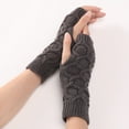 thumbnail image 4 of Bangcool Gants Sans Doigts Hiver Tricotés: Crochet Unisexe Demi-Doigts Manchettes, 4 of 10