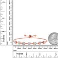 thumbnail image 3 of Gem Stone King 18K Rose Gold Plated Silver White Simulated Opal Lab Grown Diamond Tennis Bracelet for Women Set with Moissanite (2.51 Cttw, Fully Adjustable up to 9 inch), 3 of 3