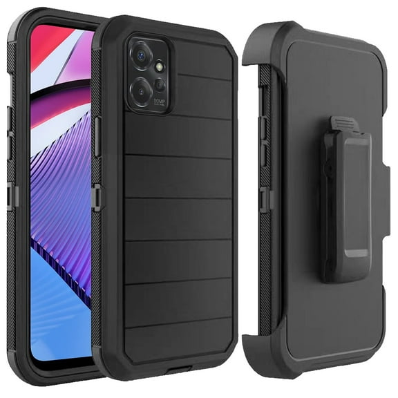 For Motorola Moto G Power 5G 2023 Combo 3in1 Holster Heavy Duty Rugged Hard TPU with Swivel Belt Clip & Stand Cover ,Xpm Phone Case [ Black ]