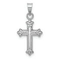 thumbnail image 1 of FB Jewels 14k White Gold Fleur de Lis Hollow Cross Charm, 1 of 4