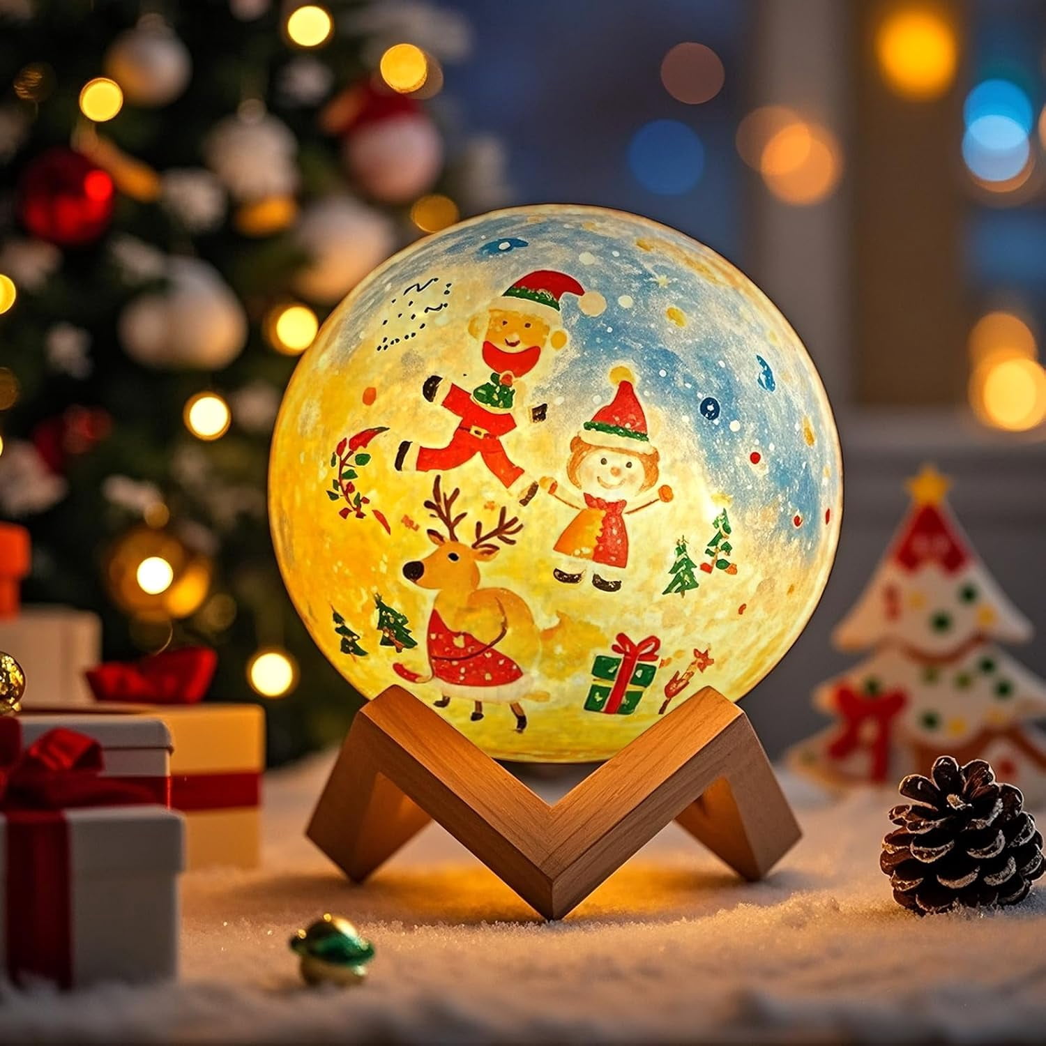 YZEGDCH Paint Your Own Moon Lamp Kit, 4inch Cool Gifts DIY 3D Moon Night Light, Arts and Crafts for K*ids Ages 8-12, Space Art Supplies Craft Kits, Teen Birthday Xmas Gifts Ages 3 4 5 6 7 8 9 10+