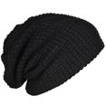thumbnail image 1 of Mens Slouchy Long Beanie Knit Cap for Summer Winter Oversize black, 1 of 5