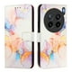 thumbnail image 2 of For vivo X200s 5G Case with Strap Marble Pattern Leather Phone Cover Card Holder - Pink White LS002, 2 of 5