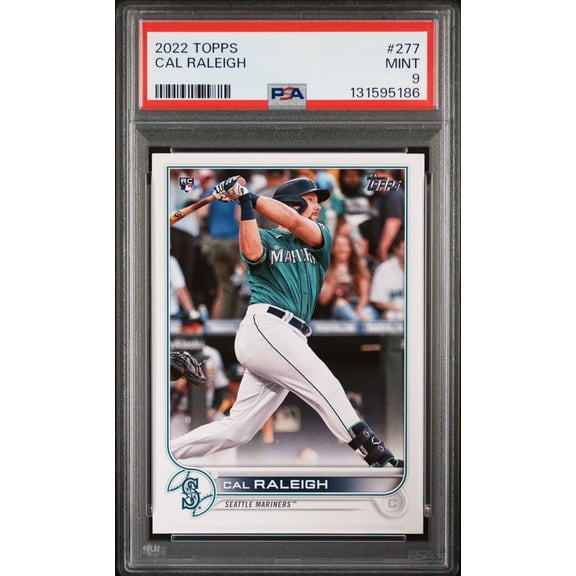 Cal Raleigh 2022 Topps Rookie Baseball Rookie Card #277 Graded PSA 9 Cert #131595186