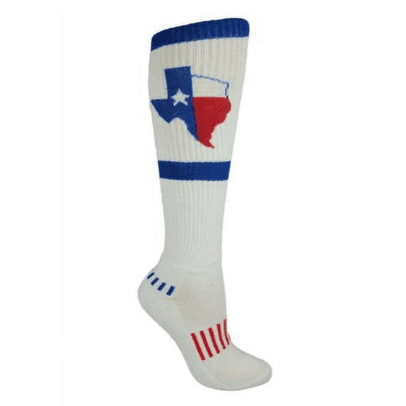 MOXY Socks Red, White, Blue Texas Lonestar Performance American Knee-High Socks