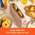 thumbnail image 2 of bella 2-Slice Slim Toaster with Extra Long Slot, 6 Setting Shade Control with Reheat & Cancel Buttons, Blossom, 2 of 4
