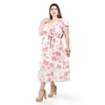 thumbnail image 2 of Vestido de lino con encanje Roman Fashion rosa 36 Tallas Extras, 2 of 6