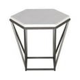 thumbnail image 1 of Steve Silver Corvus Table d'Appoint avec Dessus en Marbre Blanc Véritable, 1 of 4