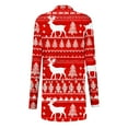 thumbnail image 3 of GERsome Christmas Cardigans for Women Long Sleeve Casual Loose Fit Lightweight Xmas Holiday Tops Open Front Outwear Fall Cardigans for Women, 3 of 4