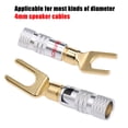 thumbnail image 5 of Conector de cable de enchufes de bocina de pala Y, adaptador de amplificador de conector de altavoz Irfora 4 pares, 5 of 5