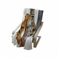 thumbnail image 4 of Animal Soft Flannel Fleece Throw Blanket, Wildlife Safari Animal Bodybuilder Tiger Cartoon Image, Cozy Plush for Indoor and Outdoor Use, 50" x 60", Pale Grey Marigold, by Ambesonne, 4 of 6