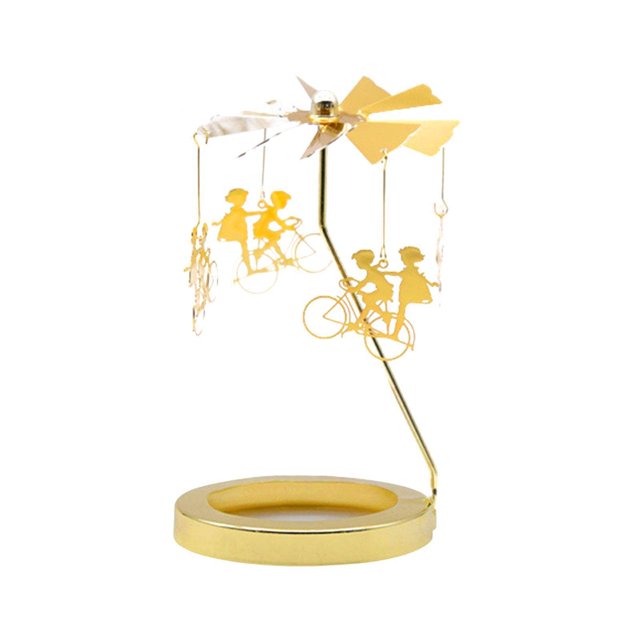 fastboy Rotating Candle Holder Candlestick Decorative for Living Room Ornament Cycling