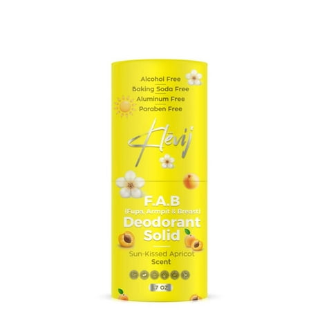 Klevij All Natural F.A.B. Deodorant - Sunkissed Apricot Scent | 1.7 oz Organic, Aluminum-Free Deodorant for Fupa, Armpit, and Breast Areas | Eco-Friendly Packaging