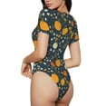 thumbnail image 2 of Balery Pumpkin Body de cuello redondo de manga corta para mujer Tops de manga corta Tops básicos-Small, 2 of 7