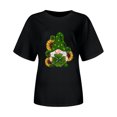 thumbnail image 4 of Blusas sueltas casuales con estampado interesante y cuello redondo para mujer Fridja  bn1586, 4 of 6