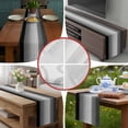 thumbnail image 6 of Black Gray Ombre Short Table Runner 48 Inches Long, Vintage Country Wooden Cotton Linen Table Runners Dresser Scarves, Fabric Tabletop Scarf Furniture Cover for Home Dinner Party Decor 13"x48", 6 of 8
