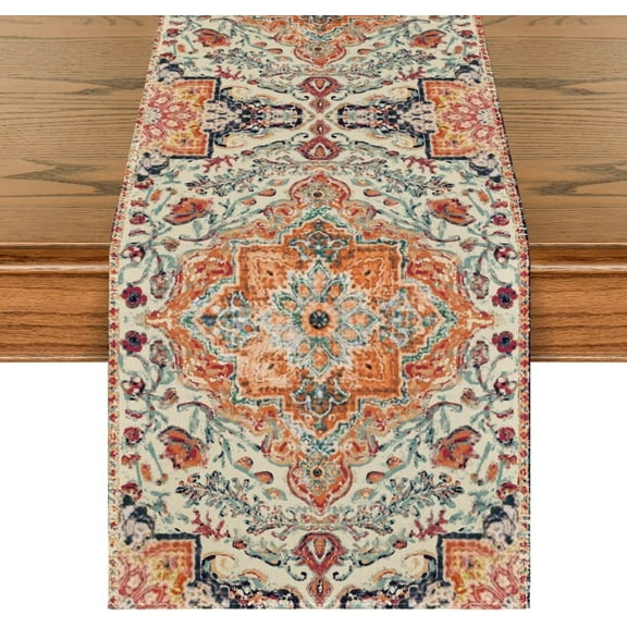 Bohemia Style Table Runner 13" x 48" Boho Country Rustic Farmhouse Magical Fall Kitchen Dining Table Decoration for Home Party Decor 13x72 Inch