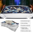 thumbnail image 5 of Disketp Windshield Sun Shade, Car Sun Shade For Front Window Abstract Blue Squares Sunshades Sun Visor Protector Blocks Uv Rays Foldable, 5 of 9