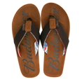 thumbnail image 1 of Budweiser 47893-XL Budweiser Men Script Logo Flip Flop Brown Sandals - Extra Large, 1 of 2