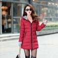 thumbnail image 2 of Chaqueta de plumón de algodón para mujer, cálida, gruesa, informal, de corte entallado y a la moda, chaqueta superior para mujer, 2 of 6