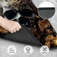 thumbnail image 3 of Cauagu Gold Pattern Black Skull Pattern Car Floor Mat Set of 4,Car Carpet Mats Car Mats with Anti-Slip Backing & Driver Heel Pad Universal Fit for Cars/Trucks/SUV/Vans, 3 of 6