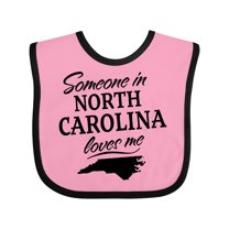 Inktastic Someone in North Carolina Loves Me Boys or Girls Baby Bib