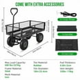thumbnail image 5 of Heavy Duty Steel Garden Cart Folding Utility Wagon With Removable Cart Liner Steel Garden Cart, Heavy Duty 500 Lbs Capacity, with Removable Mesh Sides to Convert Into Flatbed, Metal Wagon with 2-in-1, 5 of 9