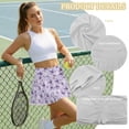 thumbnail image 6 of Xoenoiee Purple Butterfly Daisy Flower Print Tennis Skirt for Women High Waisted Golf Skirts with Pockets Shorts Athletic Pleated Skorts Plus Size, M, 6 of 6