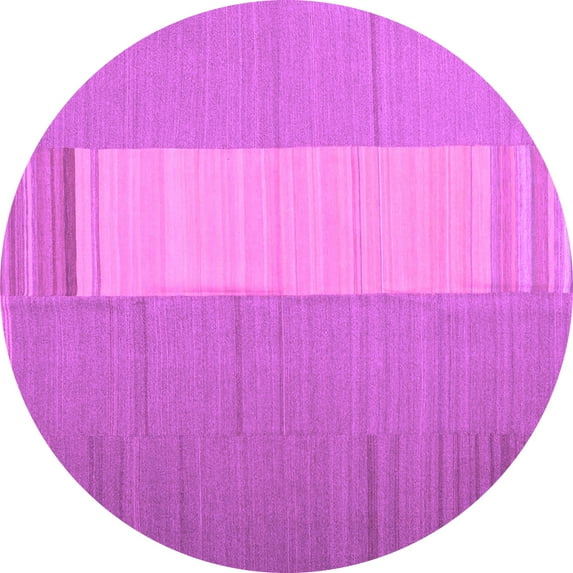 Ahgly Company Indoor Round Abstract Purple Contemporary Area Rugs, 6' Round