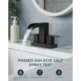 thumbnail image 2 of Square Black Bathroom Faucets for 2 Hole or 3 Hole, Waterfall 4 Inch Centerset Bathroom Sink Faucet with Metal Pop-up Drain and Supply Lines, Two Handles for Vanity, Laundry Room, Basin, 2 of 14