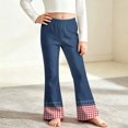 thumbnail image 6 of MuXiKeJi Clothes Girls Jeans With Bows Cute Print Elastic Waist Wide Leg Flared Denim Pants Regular Fit Long Casual Bottoms Girls Wide Leg Jeans, 6 of 8