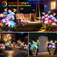 thumbnail image 3 of Luces solares para jardín Garpar, paquete de 4, lirios que cambian de color, 3 of 8