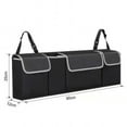 thumbnail image 4 of Ohmyroo 35x10-Inch Auto Backseat Trunk Organizer 600D Heavy Duty Multi-Pocket Storage Bag, 4 of 9