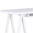 thumbnail image 4 of Allora 60" Soild Wood Modern Industrial Computer Desk in White, 4 of 8