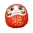 thumbnail image 1 of Muñeca Daruma, colección de figuras, estatua artesanal creativa, adorno interior para bar. Rojo, 1 of 8