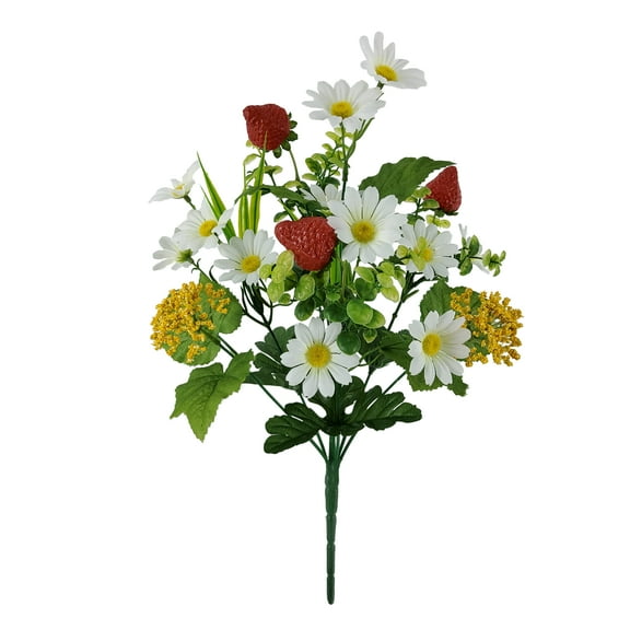 Mainstays 17.5"H Indoor Artificial Daisy Mix Bush, White Color