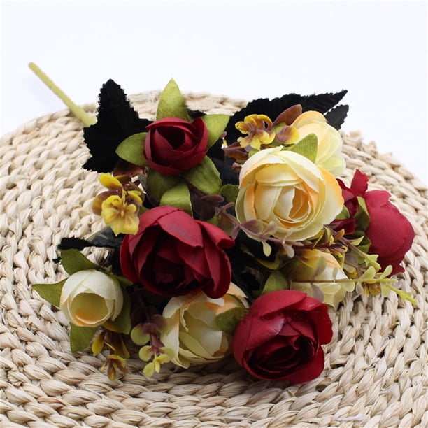 Ramas de flores artificiales para centros de mesa de boda en el jardín, decoración de camino de mesa, follaje artificial para jarrones, decoración del hogar, decoración de fiestas, uso en interiores