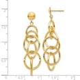 thumbnail image 4 of Primal Gold 14 Karat Yellow Gold Circle Drop Post Earrings, 4 of 4