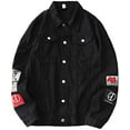 thumbnail image 2 of Veste en Jean Décontractée pour Hommes, Coupe Slim, Boutonnée, 2 of 6