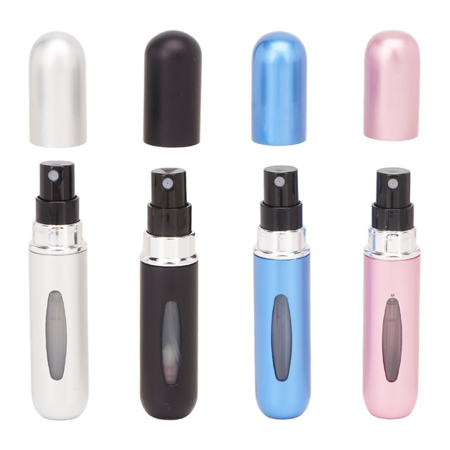 Botella de perfume, 4 piezas 5 ml Mini botella de viaje de perfume portátil Atomizador de perfume Confiabilidad excepcional