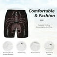 thumbnail image 5 of Balery Spider with Skull Mens Swim Trunks Swim Shorts for Men Quick Dry Inseam Beach Shorts with Compression Liner Pocket-X-Large, 5 of 9