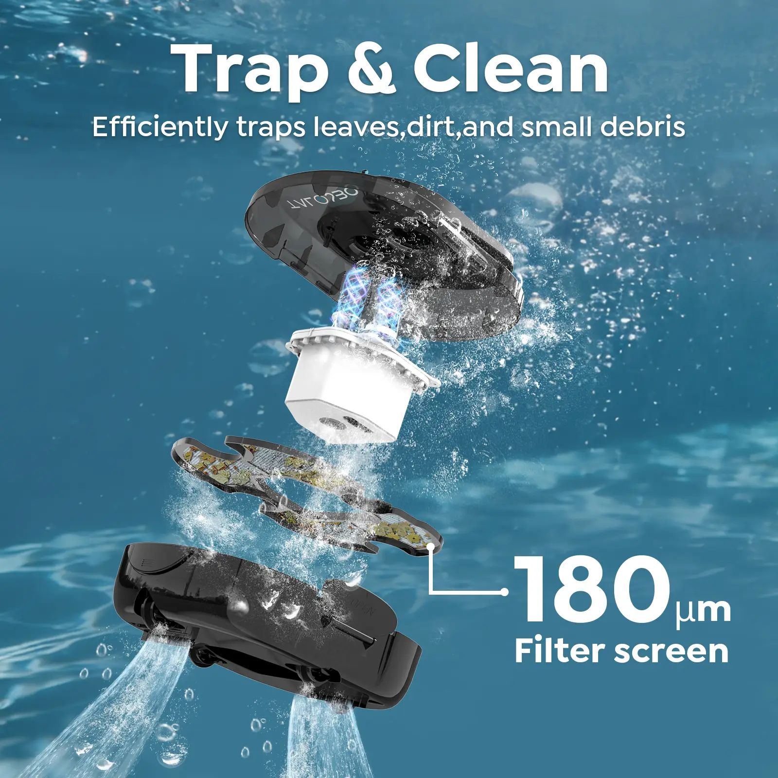 (2026 new)Talosbo S1 Pro Cordless Robotic Pool Vacuum Cleaner, Automatic Cleaning for Flat Inground& Above-Ground Pools, 120 Min Runtime