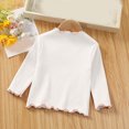 thumbnail image 7 of Mnyotv Cute Bow Ruffle Tops for Girls Fall Clothes Long Sleeve Thermal Undershirts Top Size 12-18 Months, 7 of 7