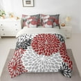 thumbnail image 2 of Homewish Dahlia 7-Piece Twin Bedding Sets,Retro Flower Bedding Comforter Set,White Red Blue Sheet Sets For Men Women,Breathable Home Decor Reversible, 2 of 8