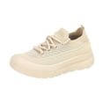 thumbnail image 3 of EKVAHL Women Knit Platform Sneakers, Lace Up Breathable Walking Shoes, Lightweight Non Slip Casual Daily Footwear, 3 of 7